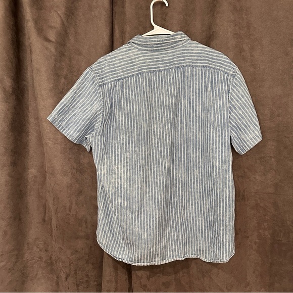 J.Crew Mercantile Cotton Button-Up Shirt Blue White Striped Classic Preppy XL - Picture 9 of 11